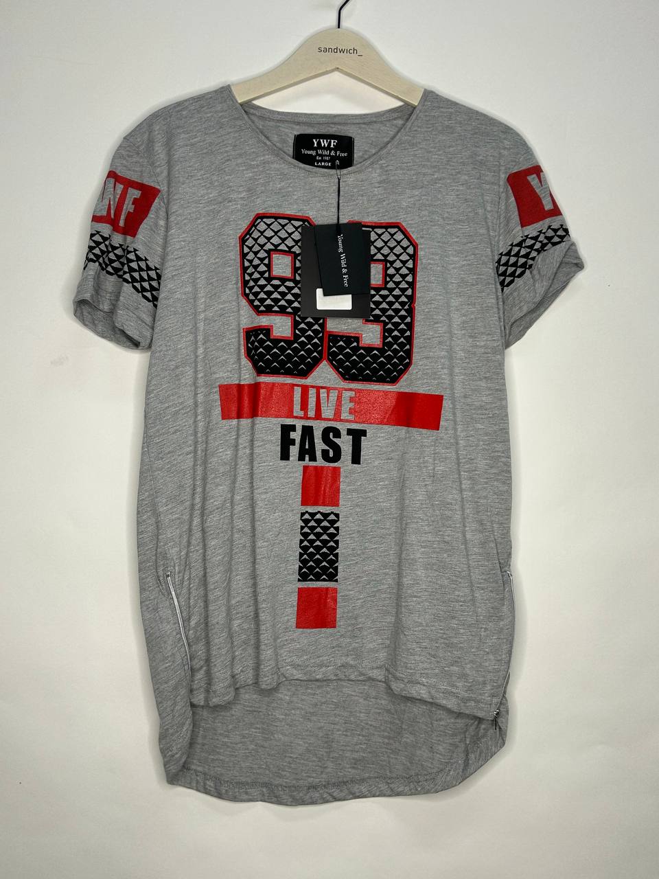 T-Shirts – Ywf – Maat L – Grijs