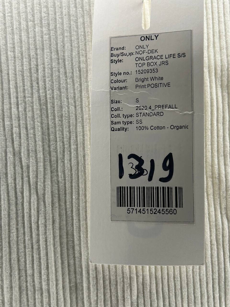T-Shirts – Only – Maat S – Wit