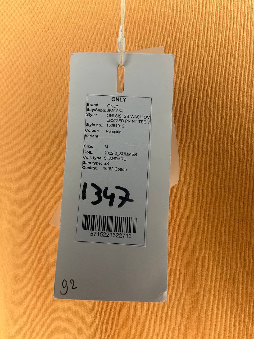 T-Shirts – Only – Maat M – Oranje