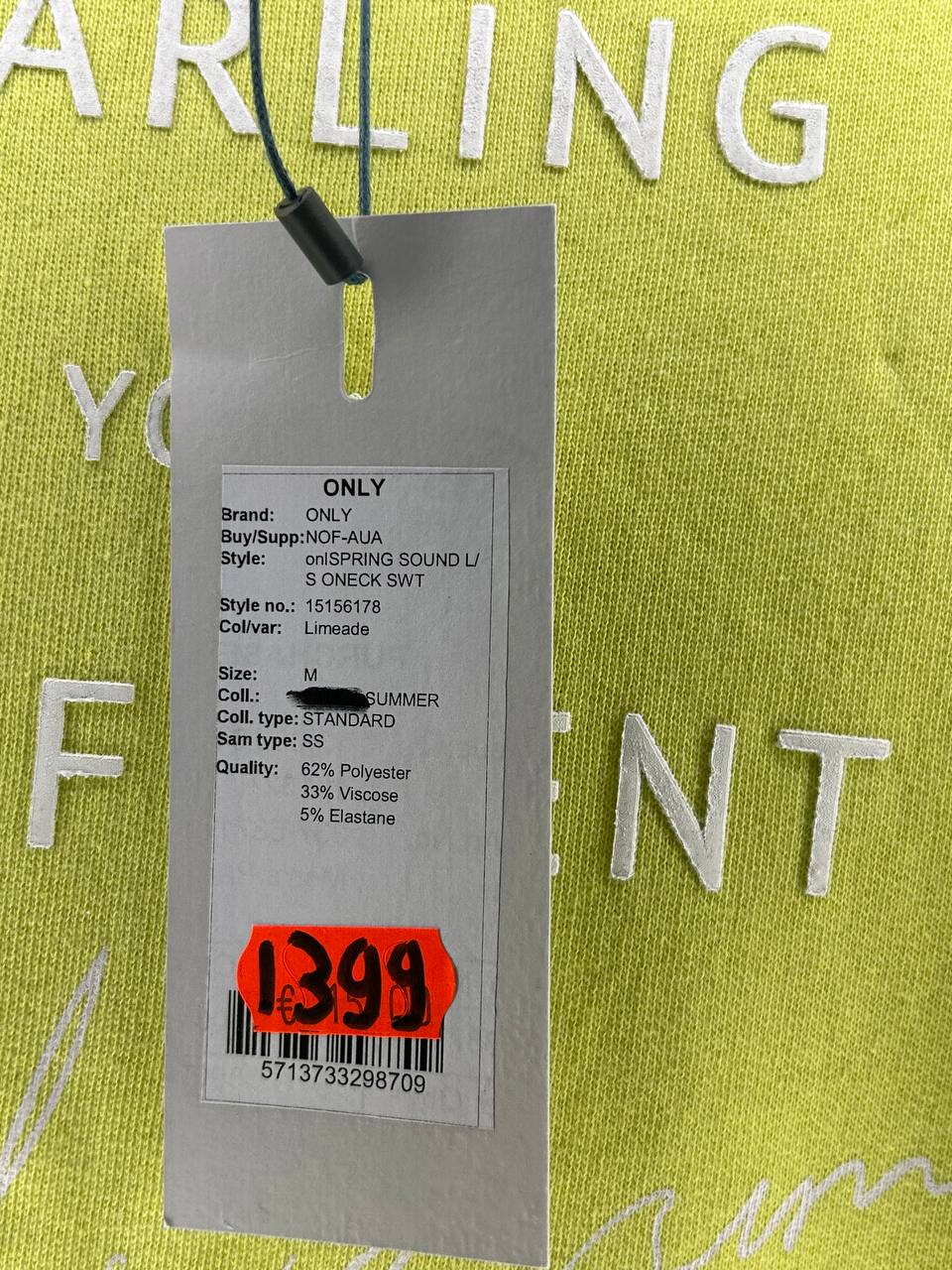 Hoodies & Sweatshirts – Only – Maat M – Geel