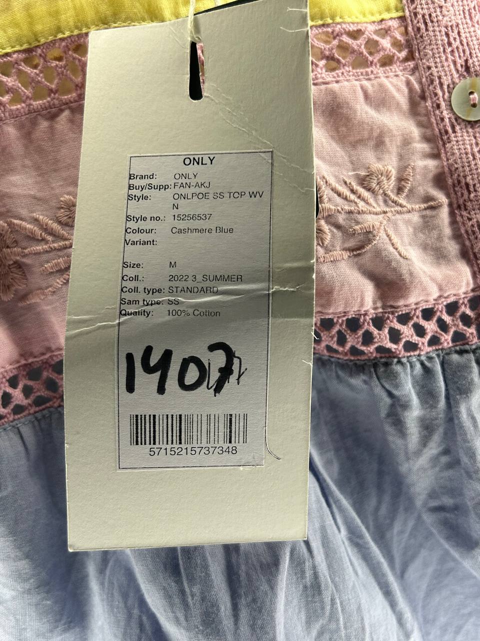 Topjes & Shirts – Only – Maat M – Blauw