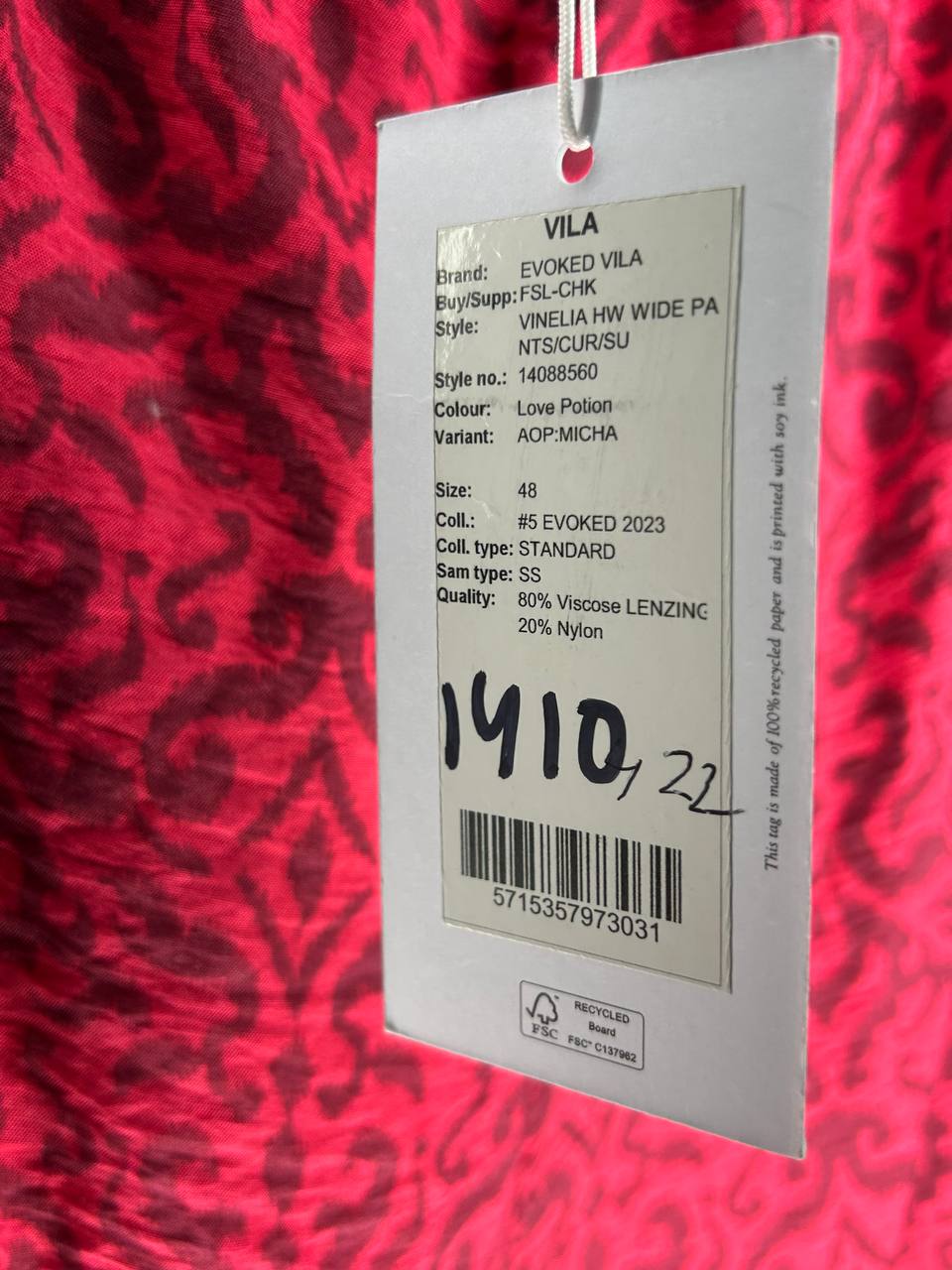 Broeken – Vila – Maat 48 – Rood