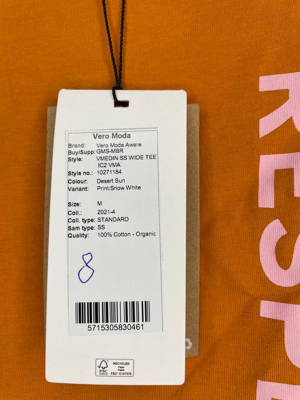 Vero Moda T-shirt Oranje M
