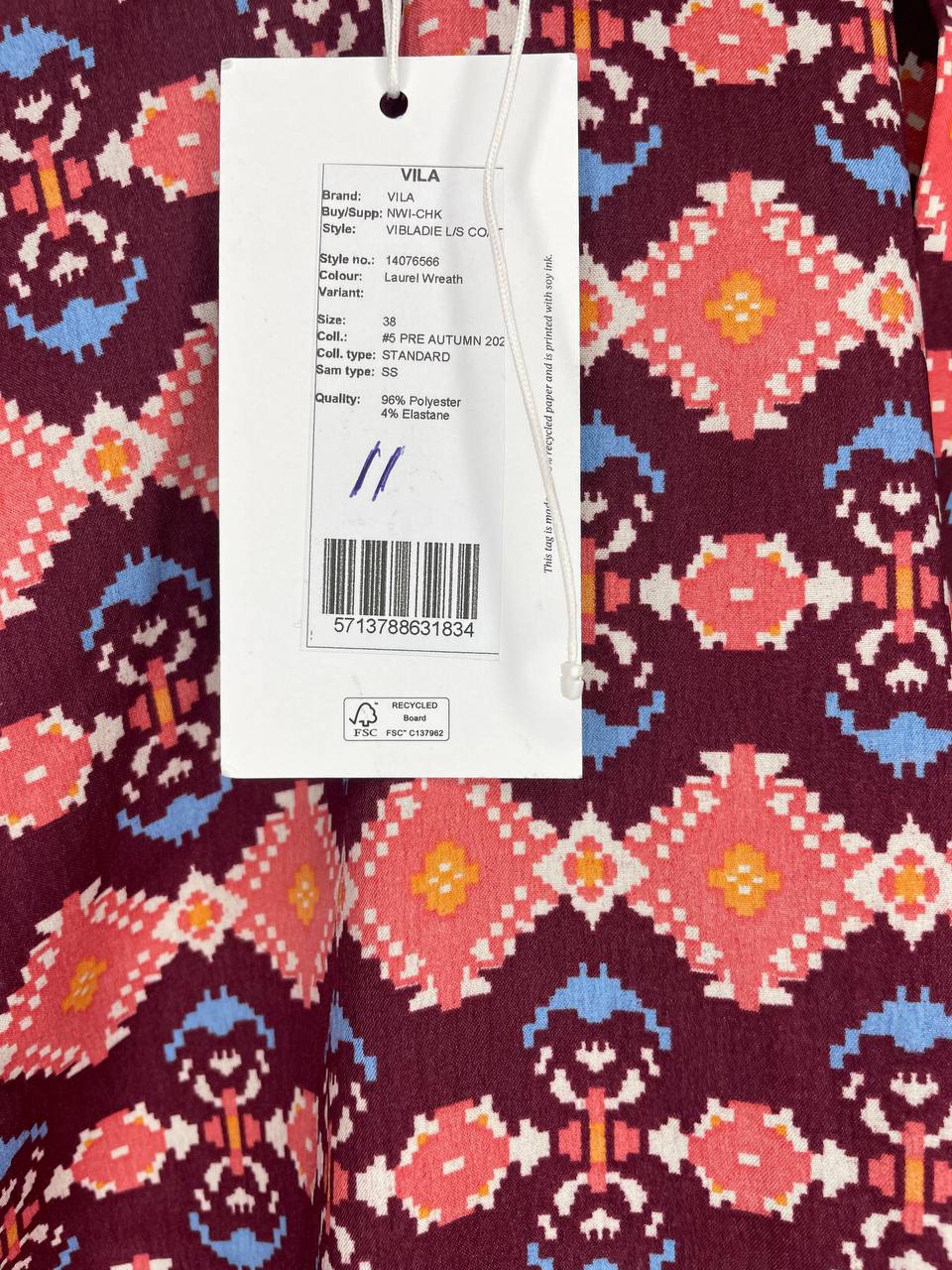 Vila Jurk Meerkleurig M