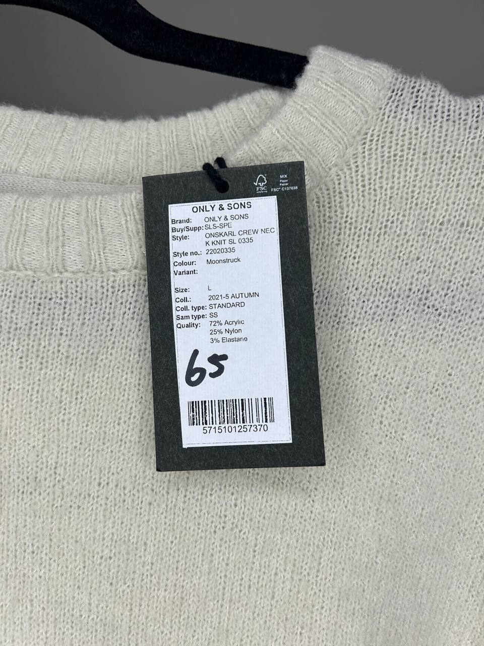 Only And Sons Trui & Capuchontrui Wit L