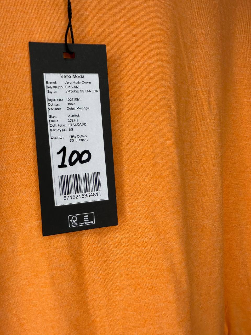 Vero Moda Jurk Pasteloranje M