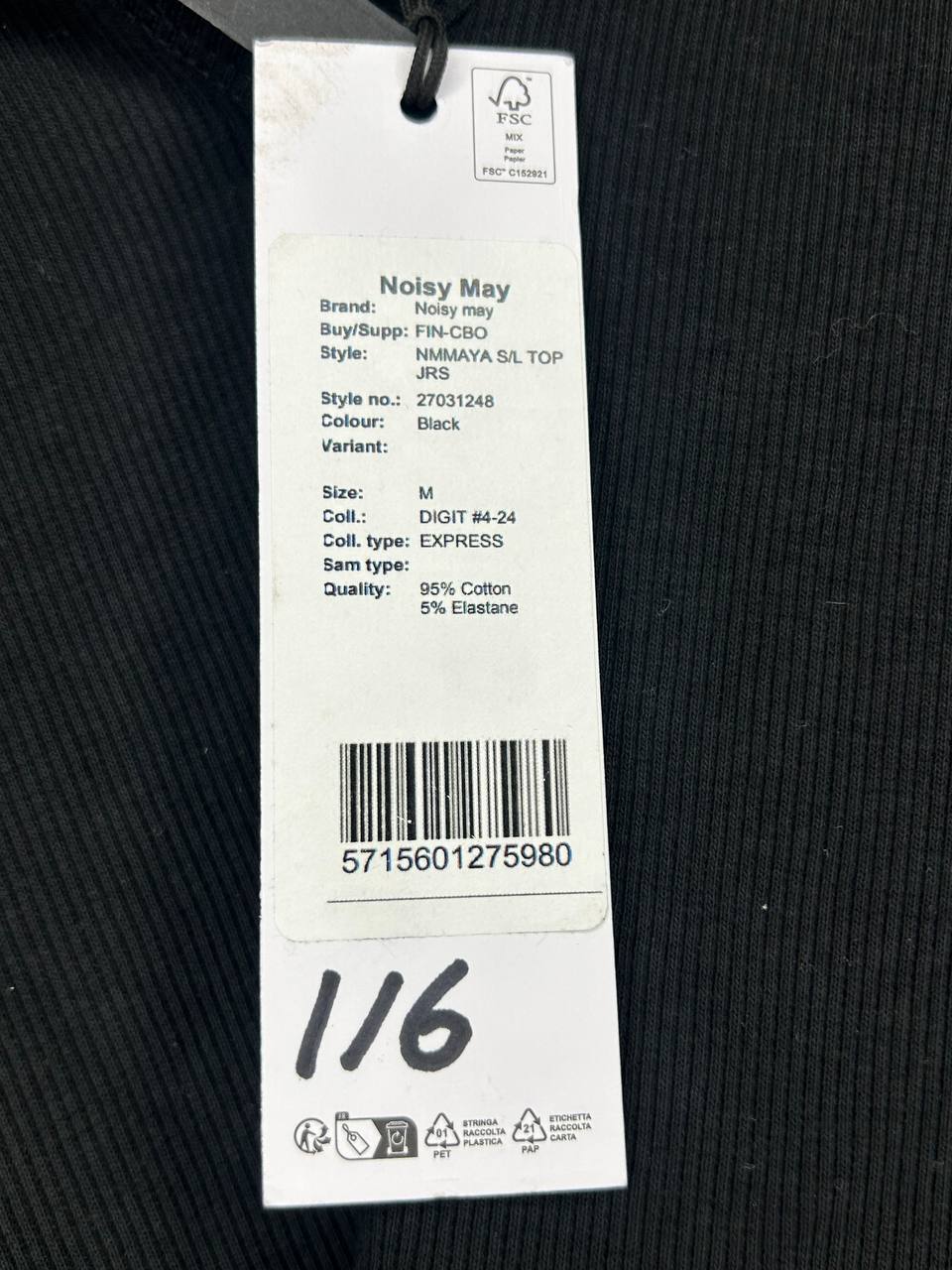 Noisy May Top Zwart M