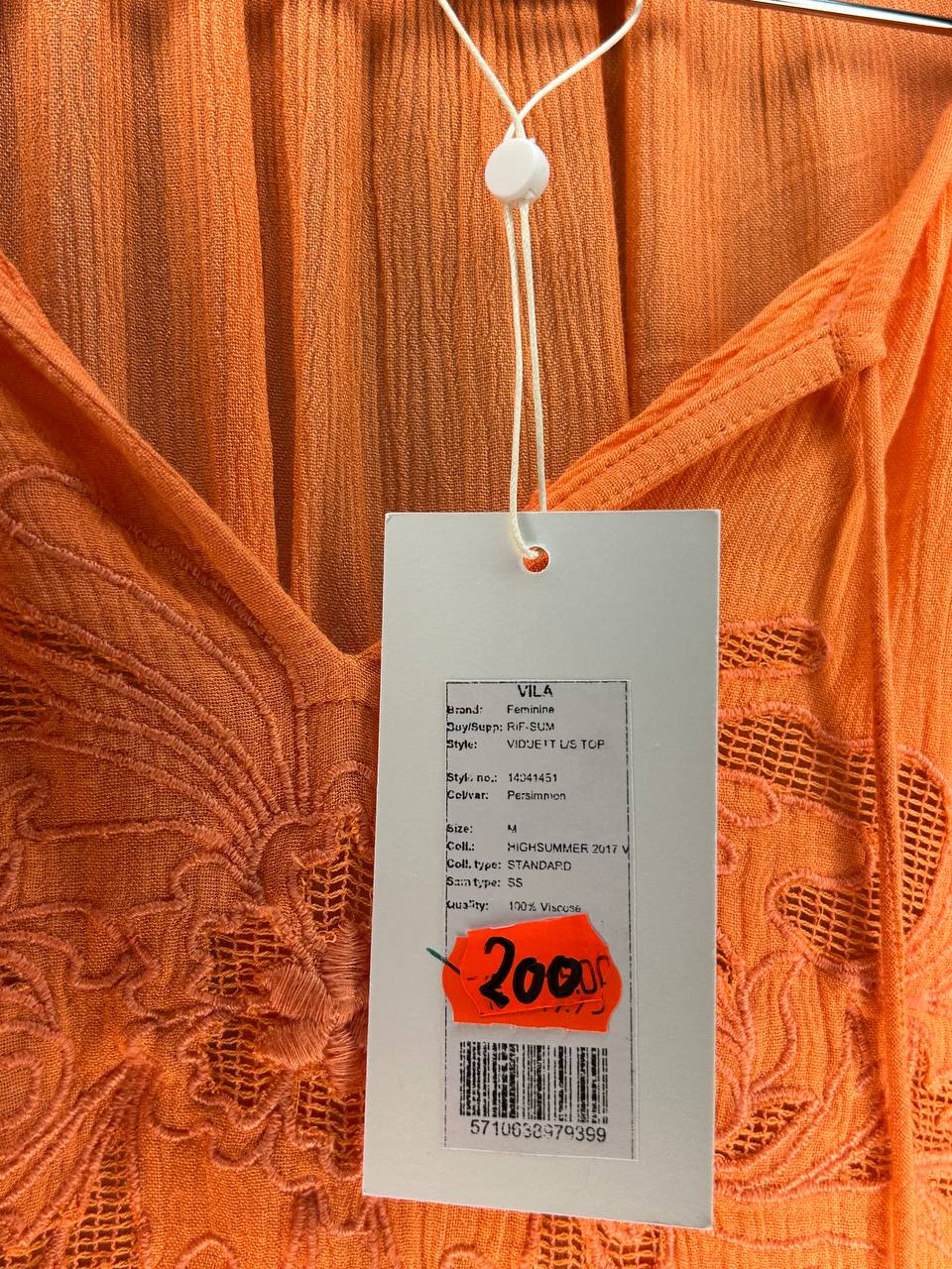 Vila Blouse Oranje M